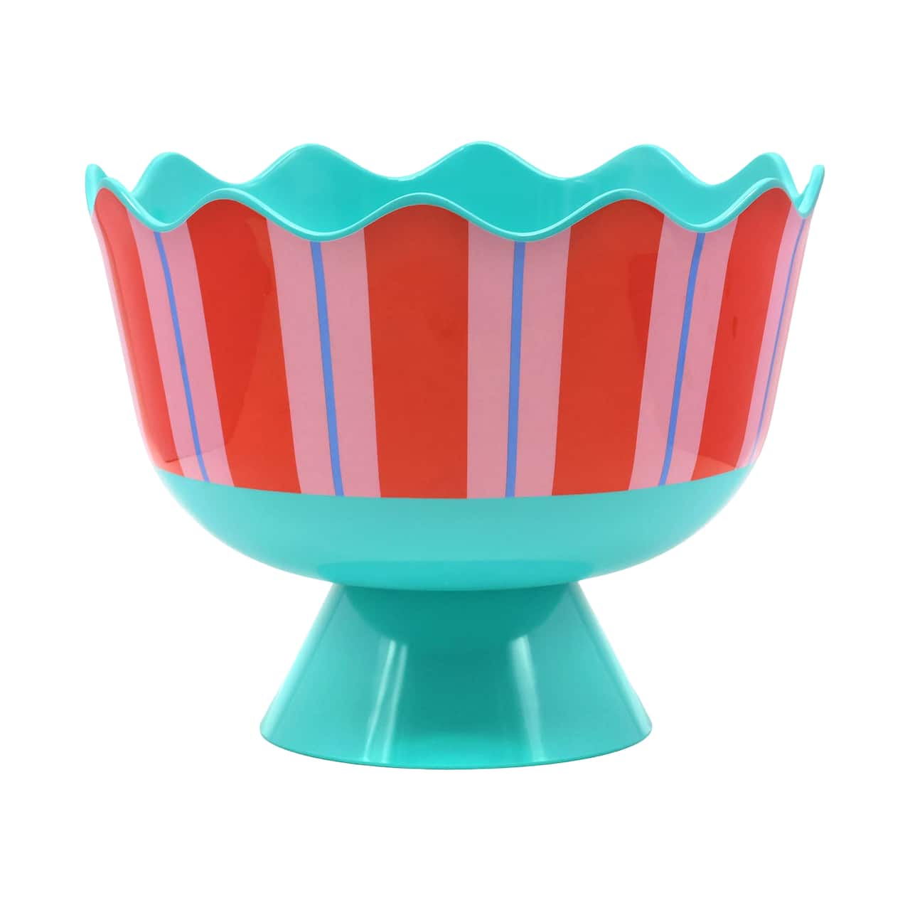 Jonathan Adler x Michaels 13" Teal & Red Stripes Melamine Serving Bowl